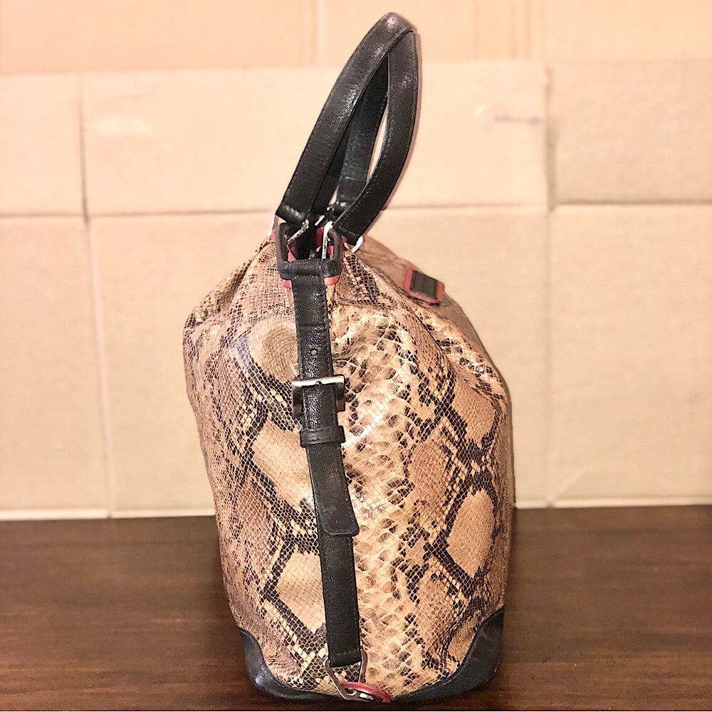 Longchamp Python Leather Snakeskin Shoulder Bag W… - image 6